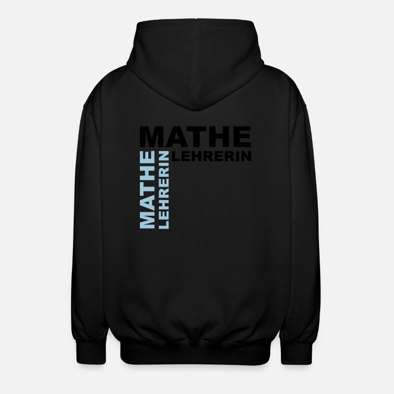 Professeur de mathématiques - V2 - Veste à capuche unisexe - noir