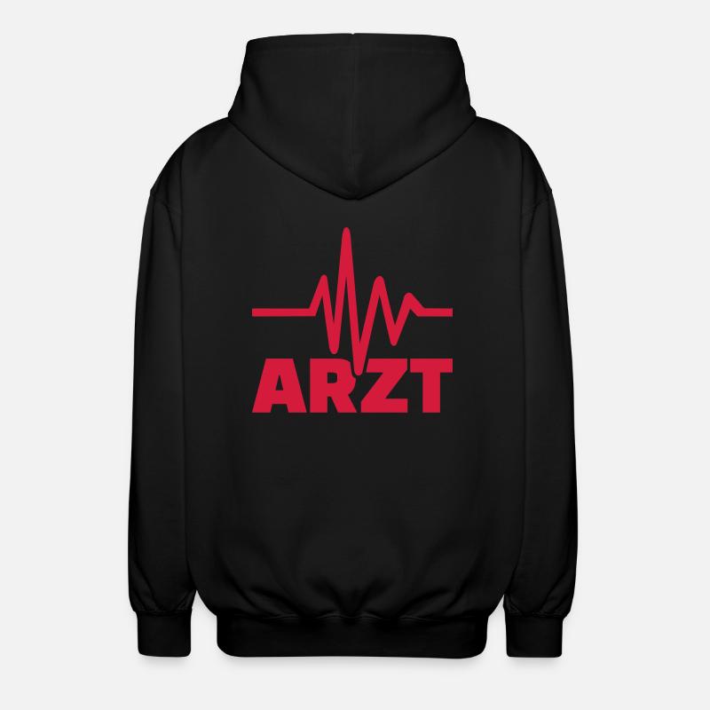 Arzt - Unisex Kapuzenjacke - Schwarz