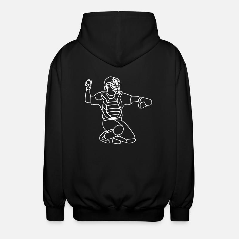 Baseball Pitcher Windup Set - Unisex Hooded Jacket - black