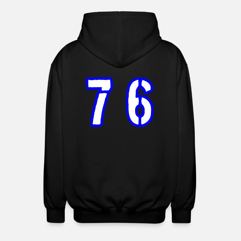 76 Symbole numérique - Veste à capuche unisexe - noir