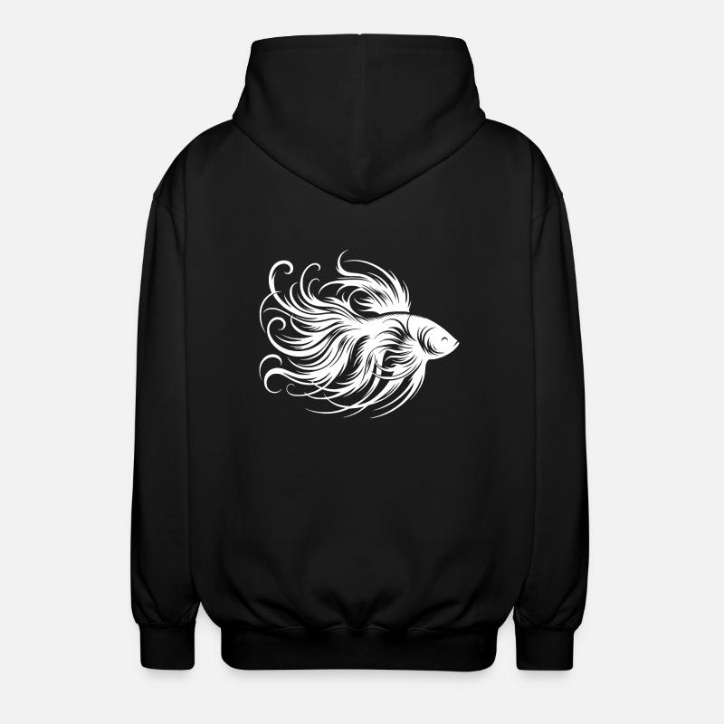 Prächtiger Kampffisch Gattung Labyrinthfisch - Unisex Kapuzenjacke - Schwarz
