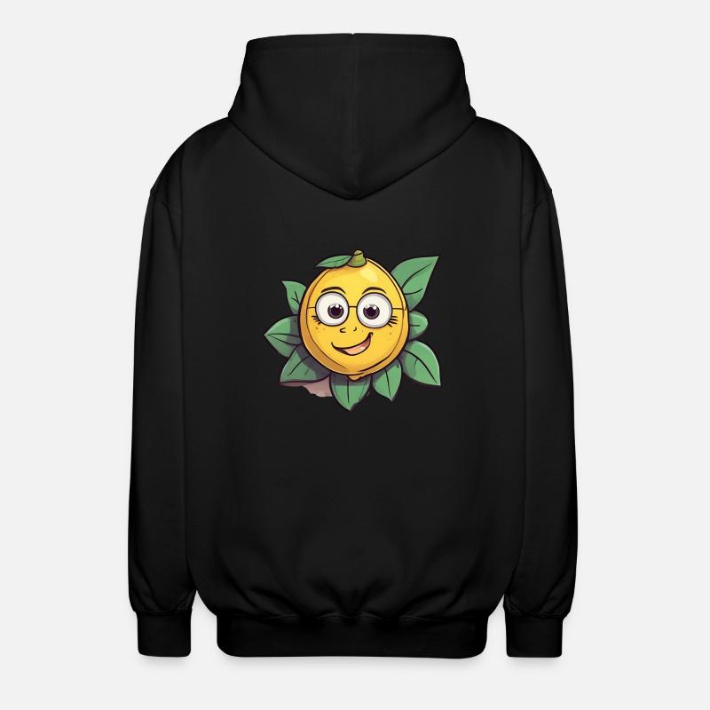 Lemon Citrus Fruit Fruit - Unisex Hooded Jacket - black
