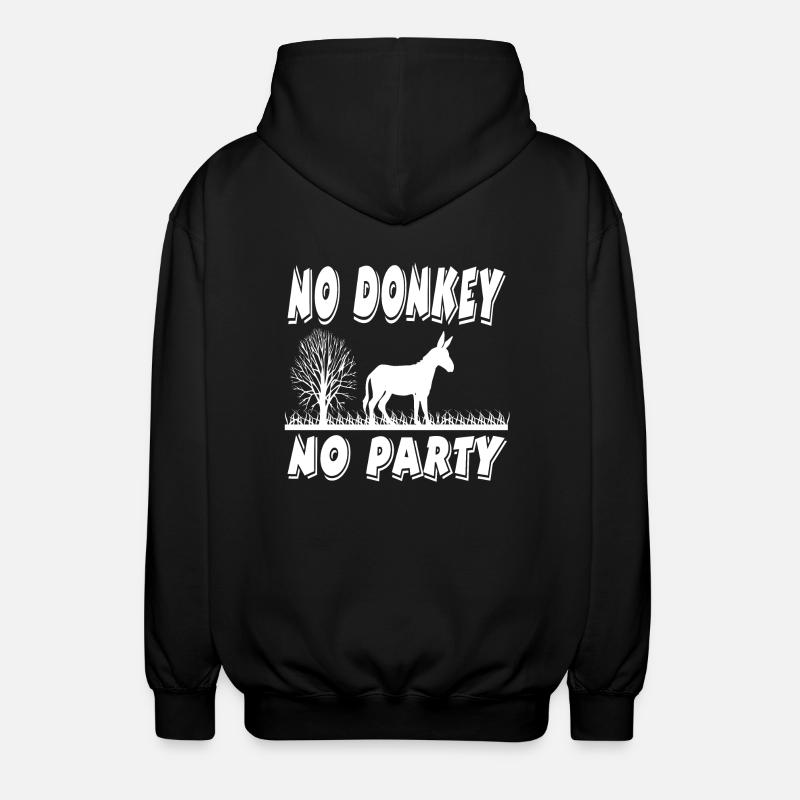 Âne - Veste à capuche unisexe - noir