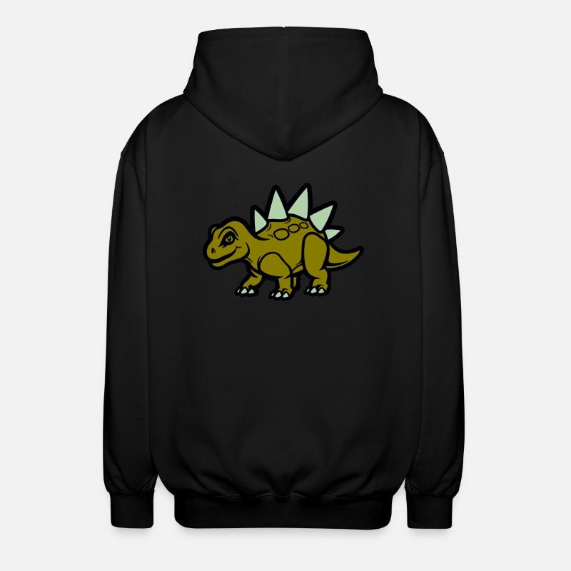 Stegosaurus Comic - Unisex Hooded Jacket - black
