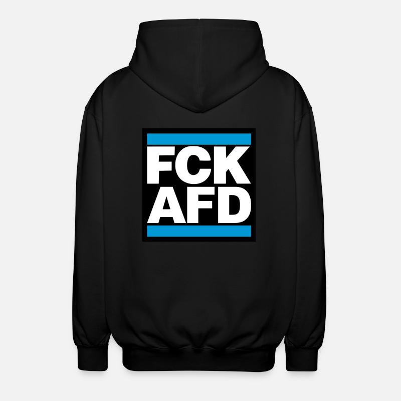 FCK AFD blue capitals - Unisex Kapuzenjacke - Schwarz