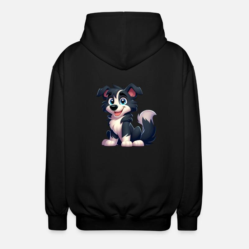 Border Collie 6 - Unisex Kapuzenjacke - Schwarz