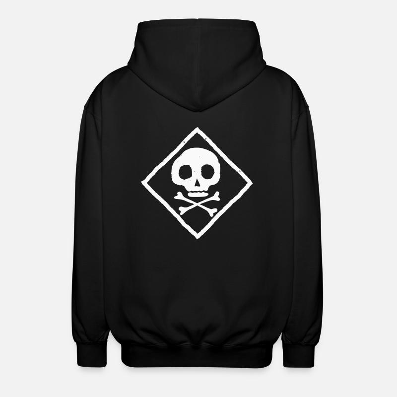 Skull and bones - Unisex Hooded Jacket - black