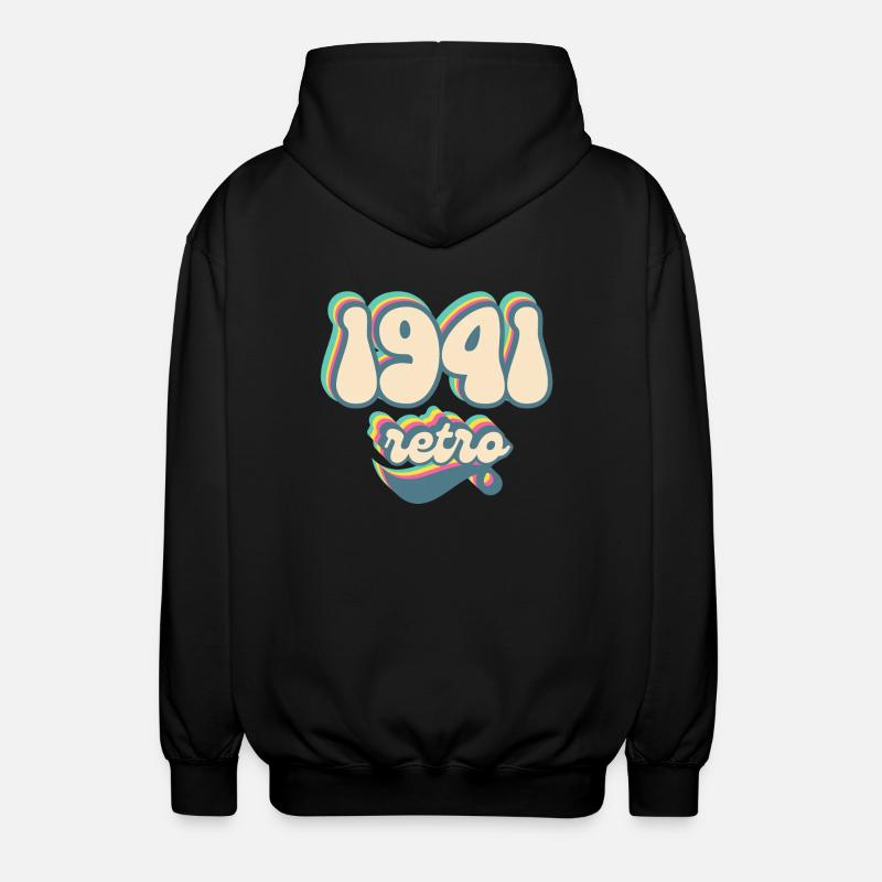 1941 Retro Geschenkidee - Unisex Kapuzenjacke - Schwarz