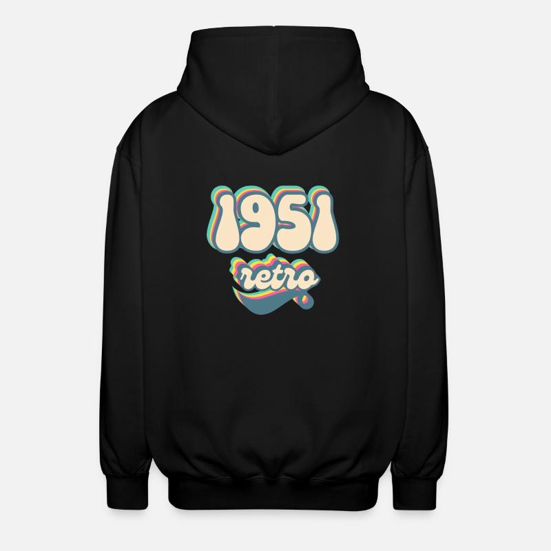 1951 Retro Geschenkidee - Unisex Kapuzenjacke - Schwarz
