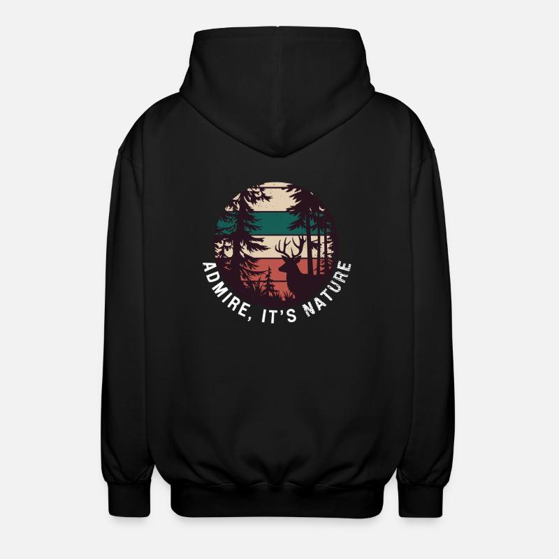 respirez c'est la nature - Veste à capuche unisexe - noir
