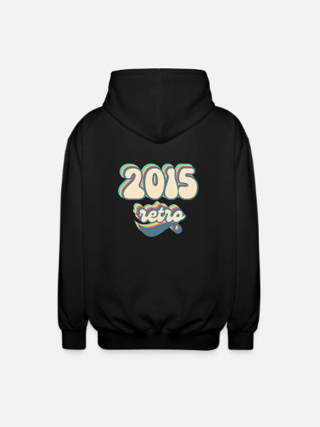 2015 Retro Geschenkidee - Unisex Kapuzenjacke - Schwarz