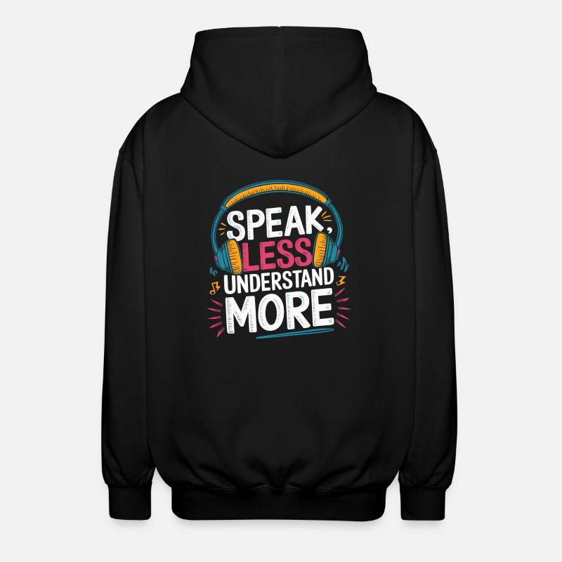 L’harmonie dans le silence - Veste à capuche unisexe - noir