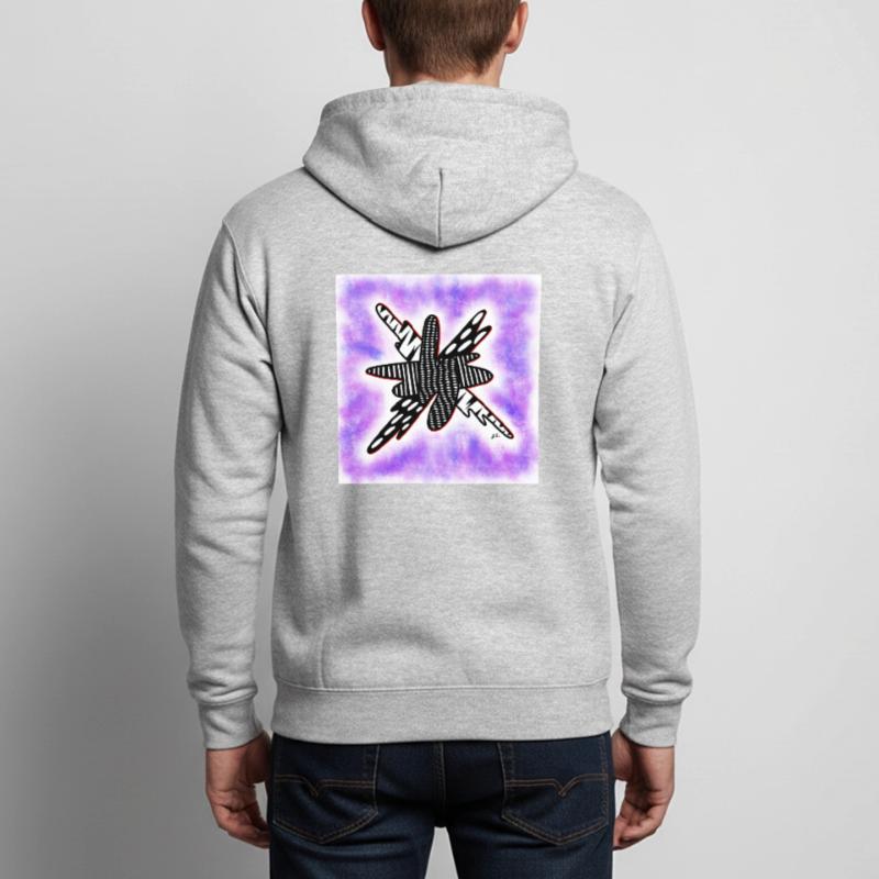 Creative patterned blob on violet Unisex Hooded Jacket