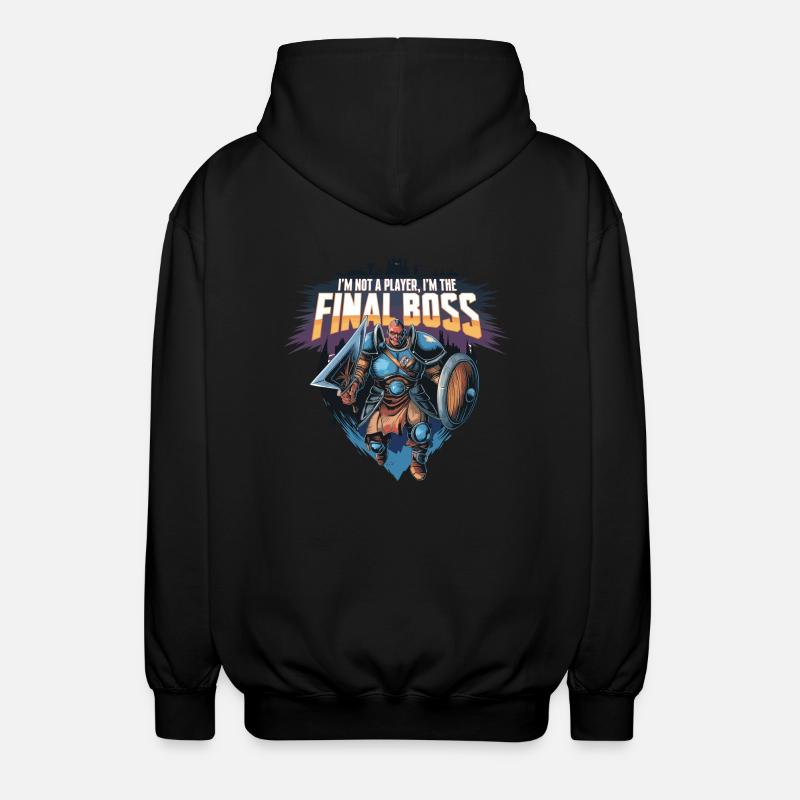 I'm the FinalBoss – Powerful Character - Unisex Hooded Jacket - black