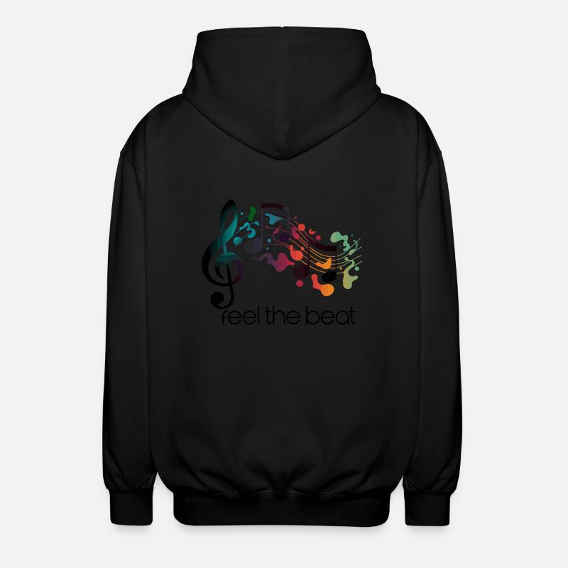 Feel the Beat – Clé abstraite - Veste à capuche unisexe - noir