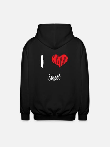 Hate School Stop Hate Anti Hate - Unisex Hooded Jacket - black