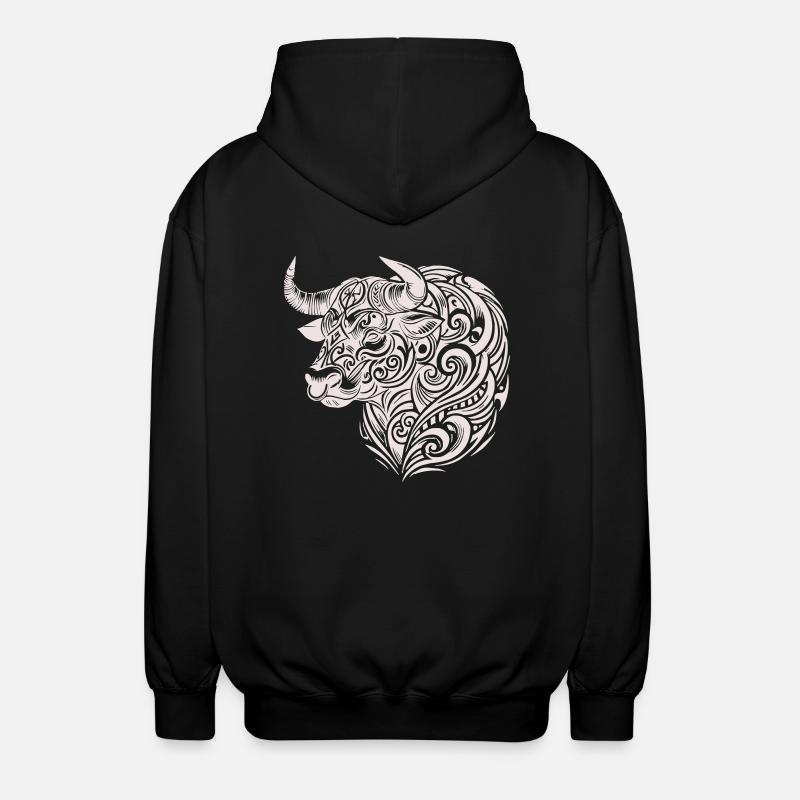 Taureau Tribal - Veste à capuche unisexe - noir