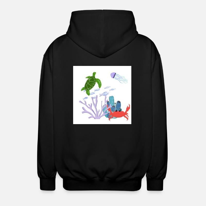 Récif corallien - Veste à capuche unisexe - noir