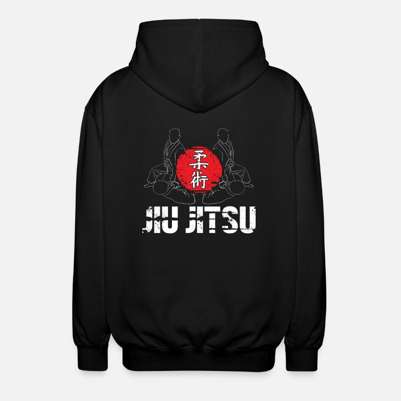 Jiu Jitsu Self Defense - Unisex Hooded Jacket - black