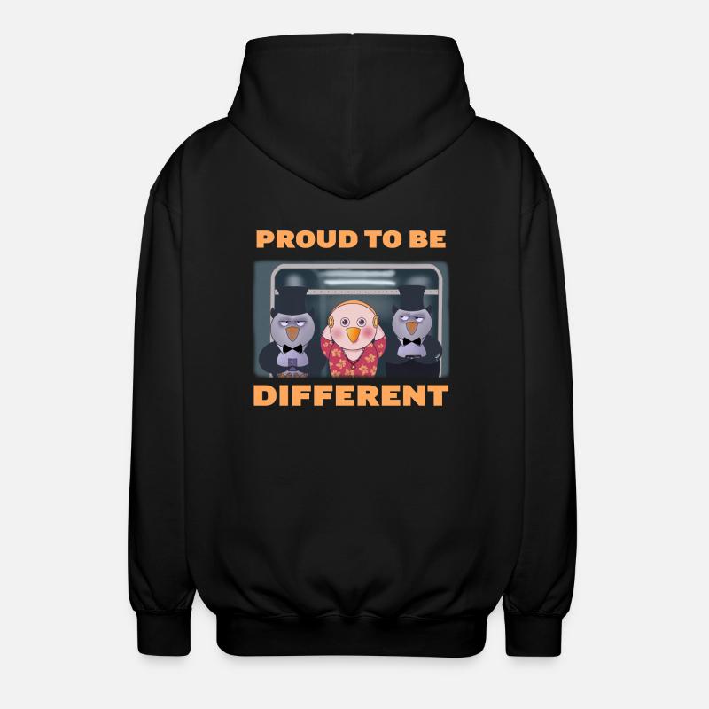 Proud to be different - Unisex Hooded Jacket - black