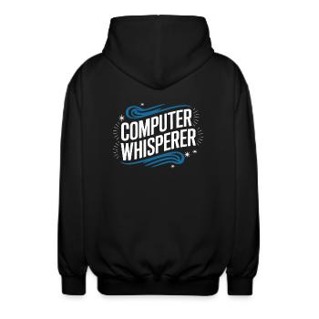 Technischer Support Computerfreak Nerd - Unisex Kapuzenjacke - Schwarz - Hinten - AI Model Male 185 light (185cm)