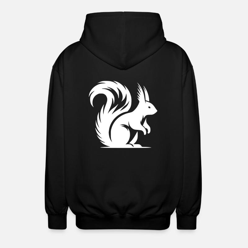 Petit écureuil mignon enfants dessin - Veste à capuche unisexe - noir