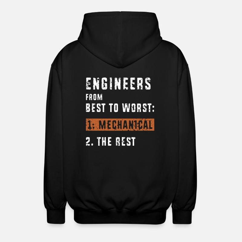 Mechanical Engineer - Unisex Hooded Jacket - black