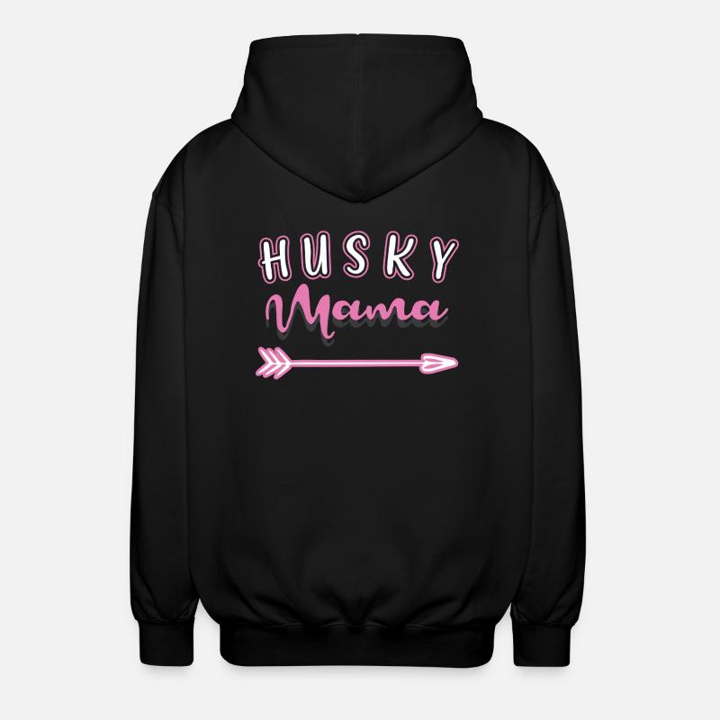 Sibirischer Husky - Unisex Kapuzenjacke - Schwarz