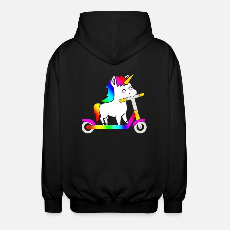 Scooter Roller - Unisex Hooded Jacket - black