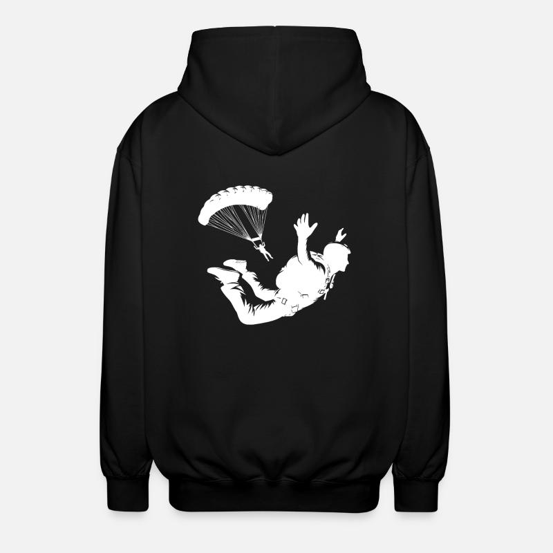 Freefall training hobby skydiver - Unisex Hooded Jacket - black