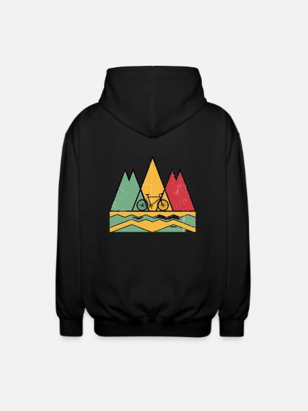 Cycling Touring - Unisex Hooded Jacket - black