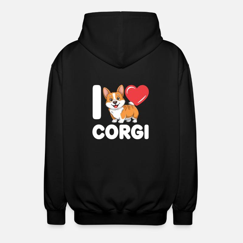 corgi - Veste à capuche unisexe - noir