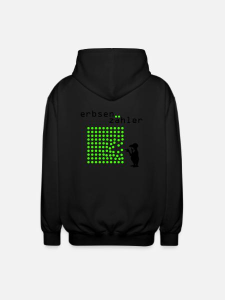 Erbsenzähler - Unisex Kapuzenjacke - Schwarz