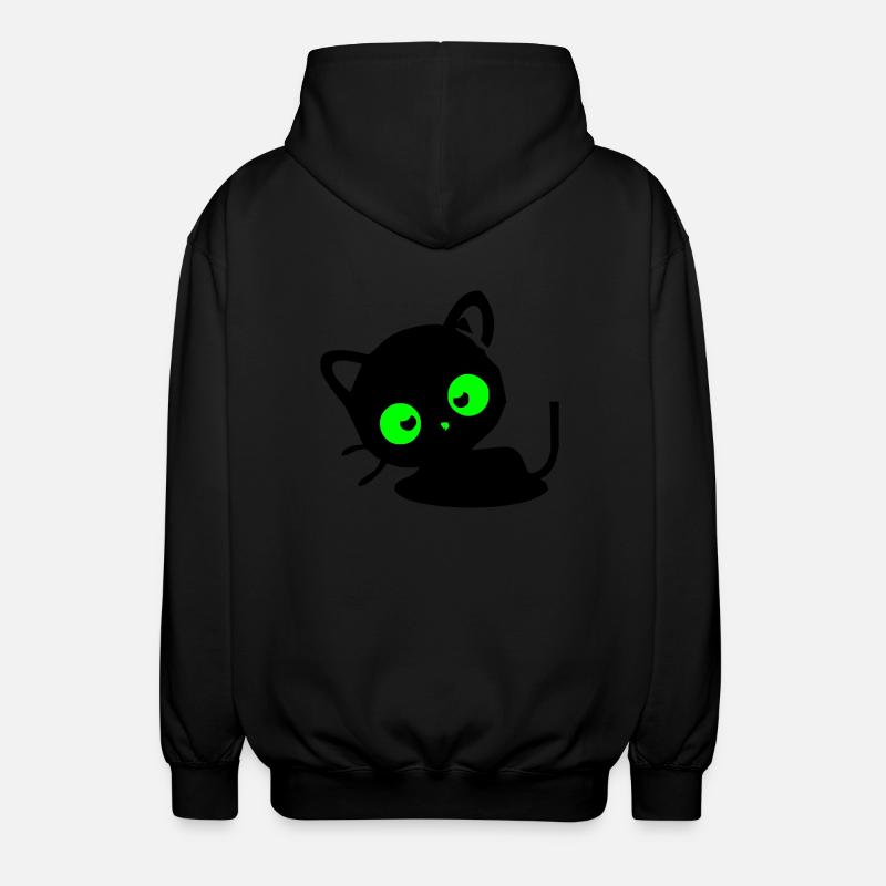 Katze - Unisex Kapuzenjacke - Schwarz