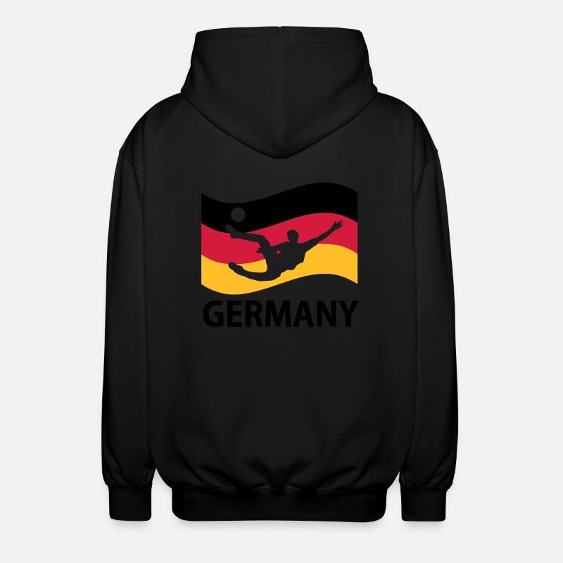 Deutschland Fußball - Unisex Kapuzenjacke - Schwarz