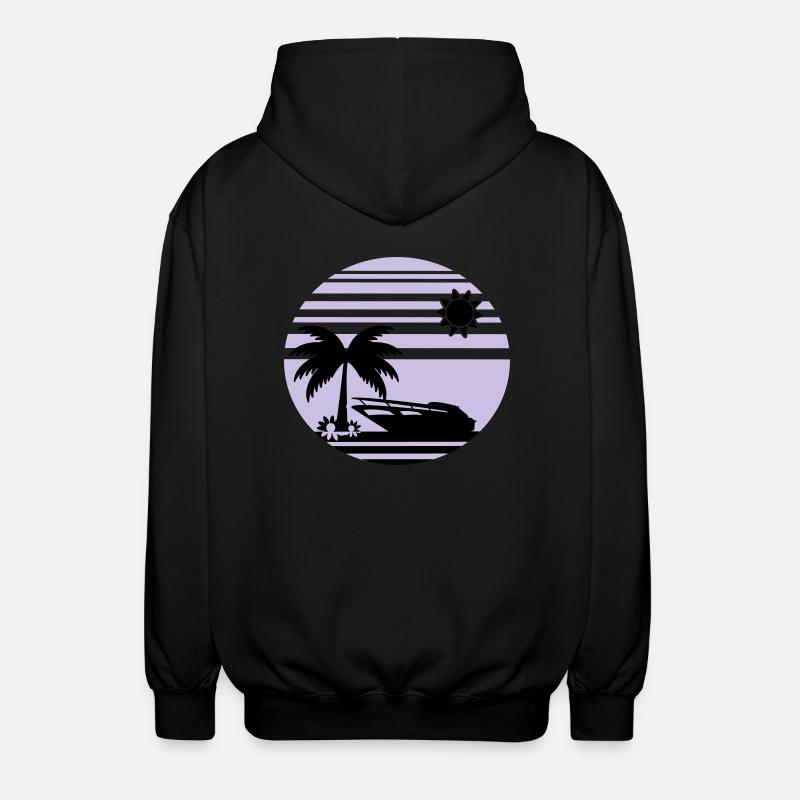 sunset_beach2 - Unisex Hooded Jacket - black