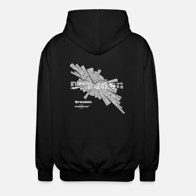 Dresden plan - Veste à capuche unisexe - noir