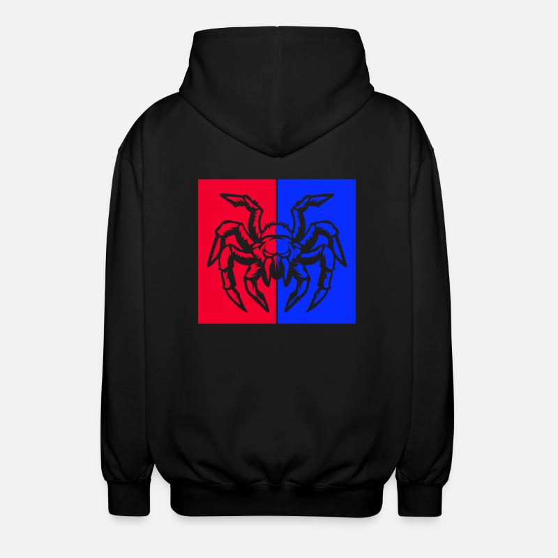 araignée araignée - Veste à capuche unisexe - noir