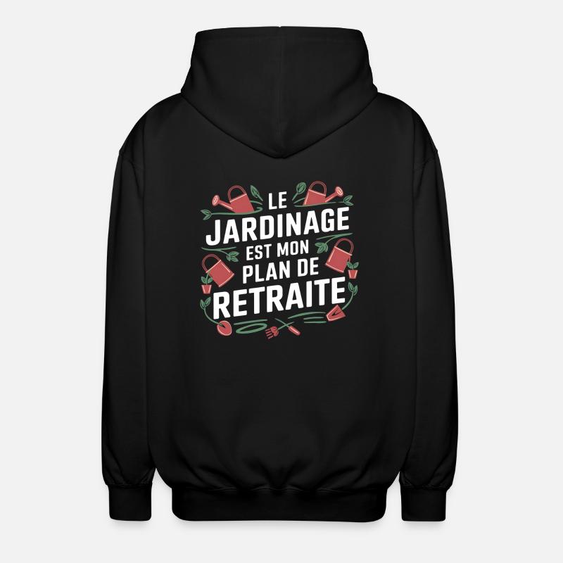 Plan Retraite - Veste à capuche unisexe - noir