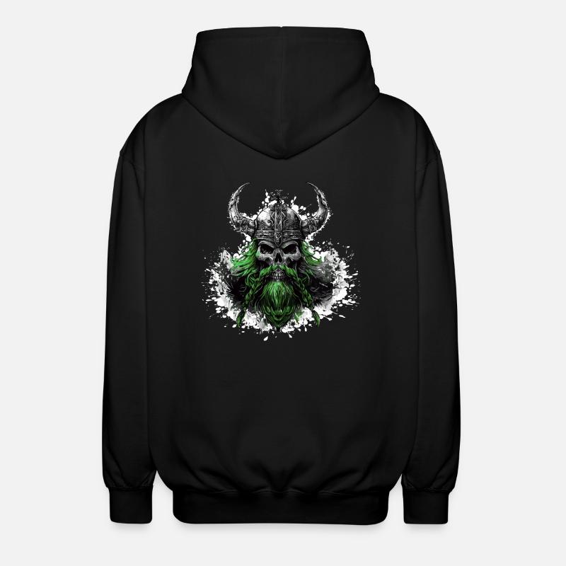 Crâne d’Odin viking - Veste à capuche unisexe - noir