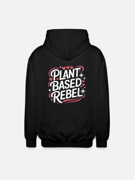 Vegetarian Vegan Veggie Vegetarian - Unisex Hooded Jacket - black