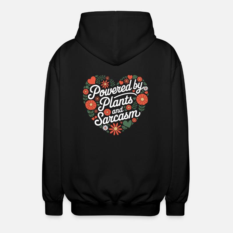 Végétarien Végétalien Végétarien Végétarien - Veste à capuche unisexe - noir