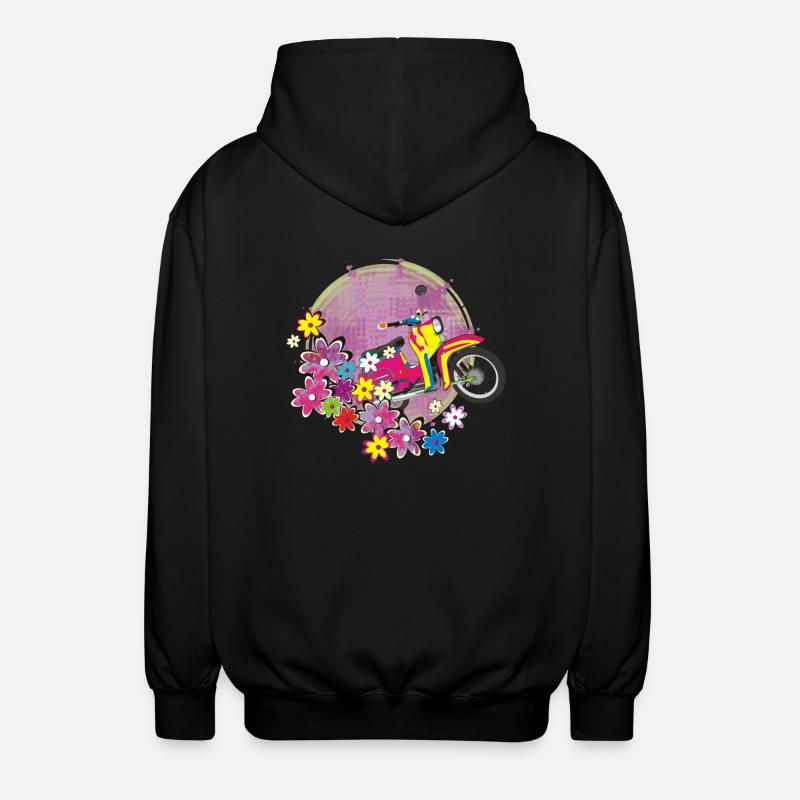 Schwalbe bunt - Unisex Kapuzenjacke - Schwarz