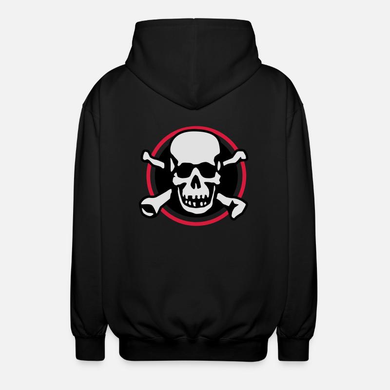 skull_circle_072011_a_3c - Veste à capuche unisexe - noir