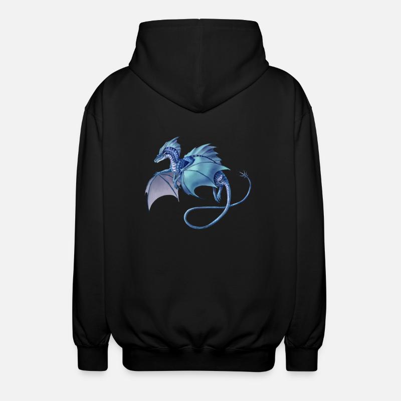 Blauer Drache - Unisex Hooded Jacket - black