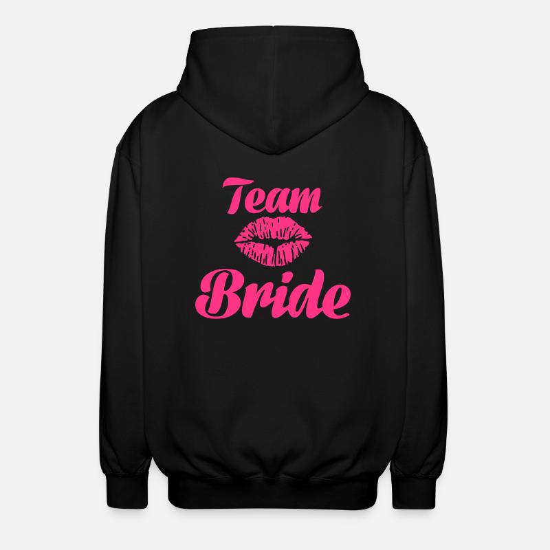 Team Bride - Unisex Hooded Jacket - black