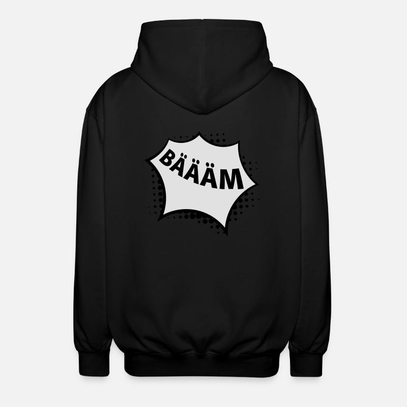 bäääm b / w - Unisex Hooded Jacket - black
