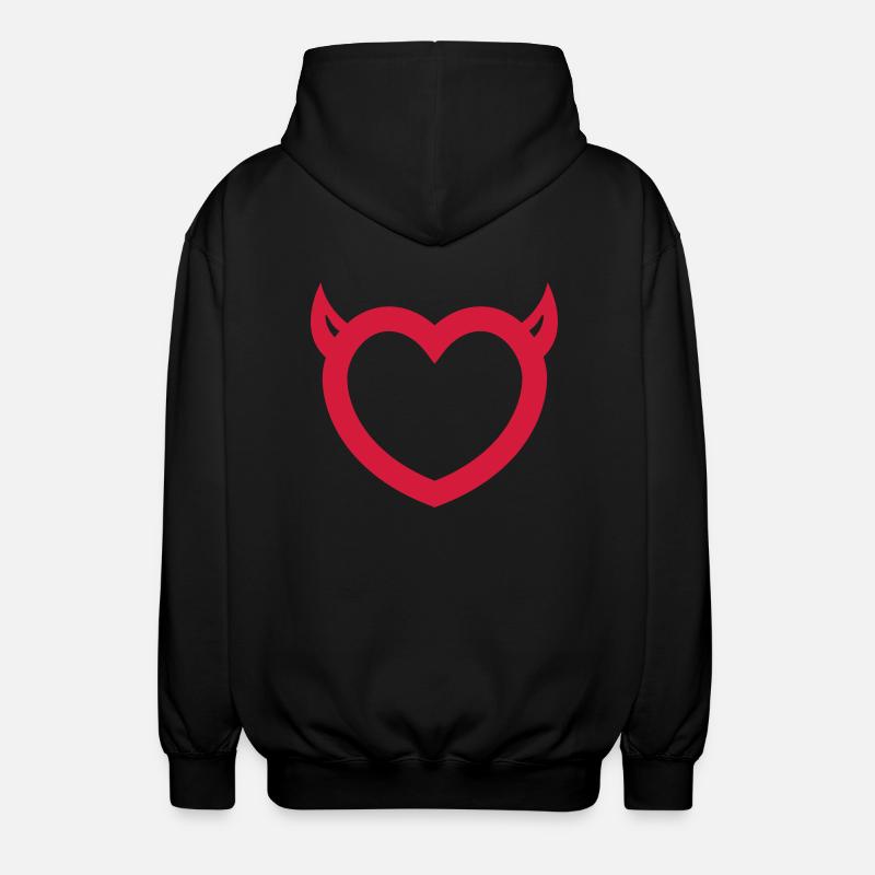 devil - Unisex Hooded Jacket - black