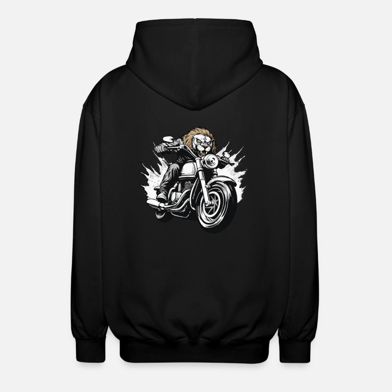 Moto Lion - Veste à capuche unisexe - noir