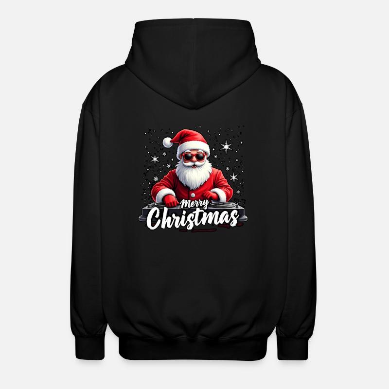 Père Noël DJ - Weihnachtsmann - Veste à capuche unisexe - noir